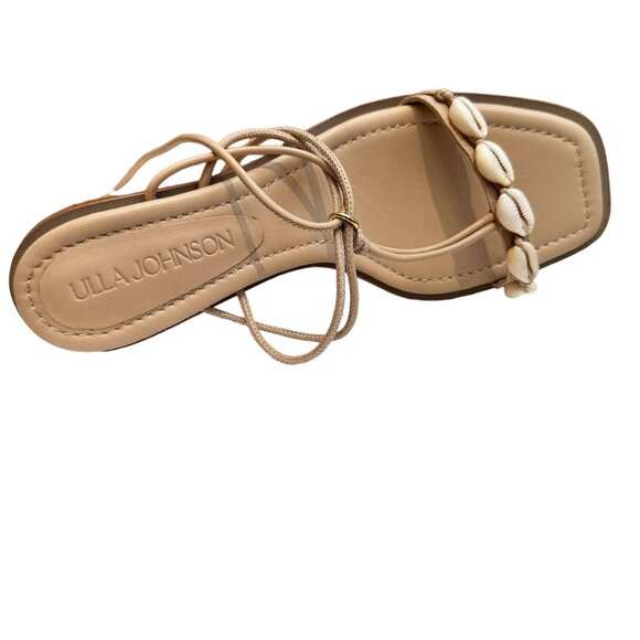 ULLA JOHNSON Nicolette Shell Sandal, Powder (Nude), Size 38 EU, 8 US - Picture 5 of 9